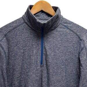 Lululemon Mens XL Blue Surge Warm 1/2 Zip Pullover Performance Running Shirt euc